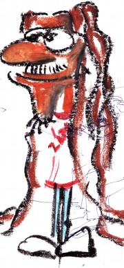 Portrait de Fred, réalisé par l'artiste musicien Bob Miller.